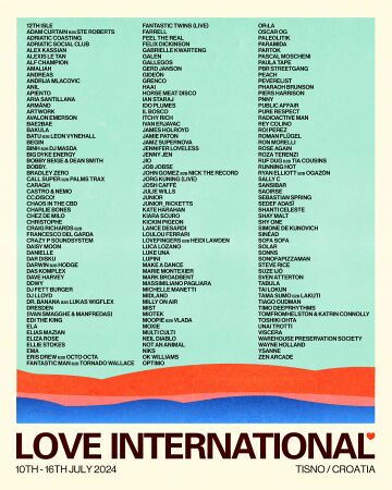 2024-07-13 - Felix Dickinson @ Love International, Tisno, Croatia